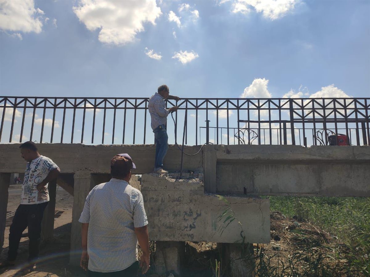 أعمال تأمين الكوبري 