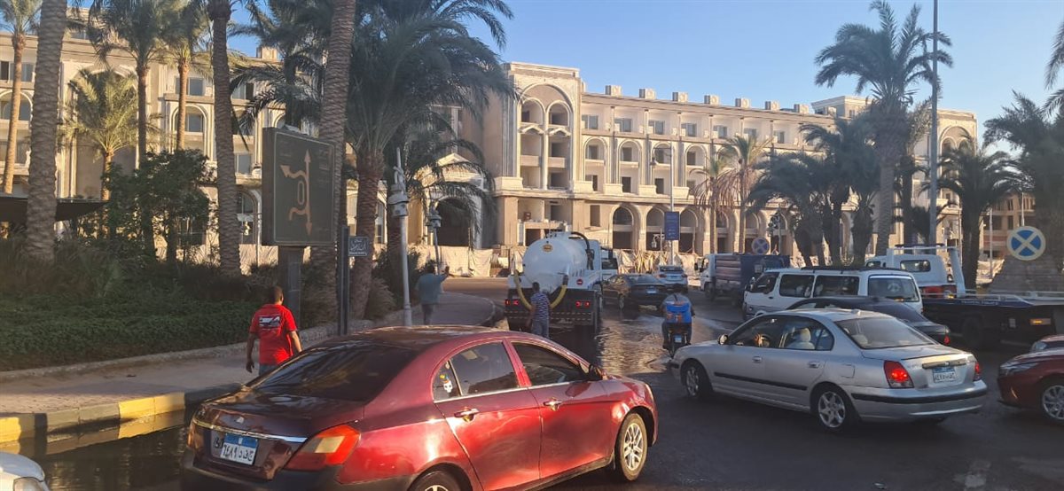 عطل بمحطة الصرف الصحي بالغردقة 