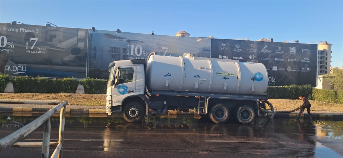 عطل بمحطة الصرف الصحي بالغردقة 