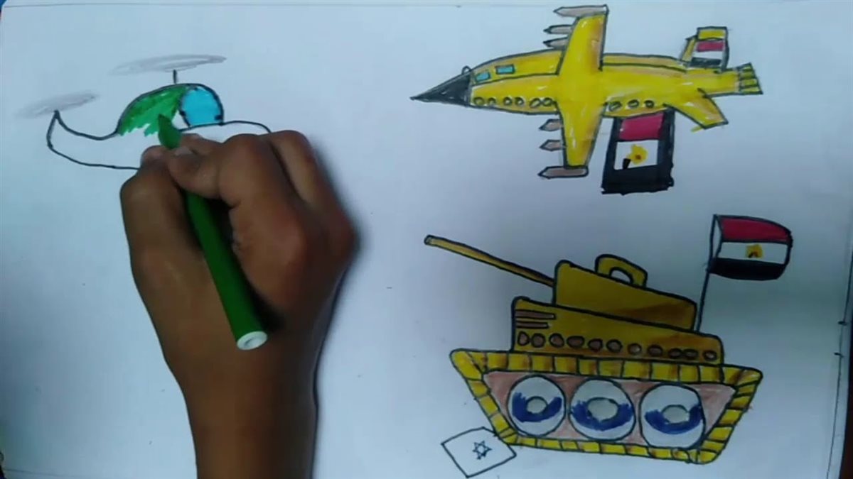 أجمل رسومات عن حرب أكتوبر 1973