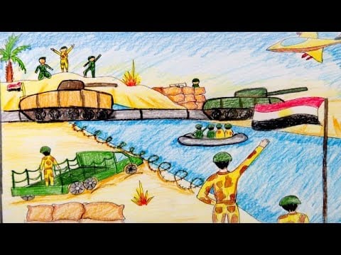 أجمل رسومات عن حرب أكتوبر 1973