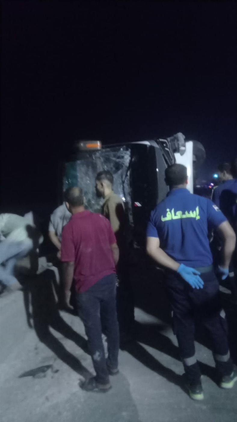 تطورات حادث انقلاب أوتوبيس بالمنيا