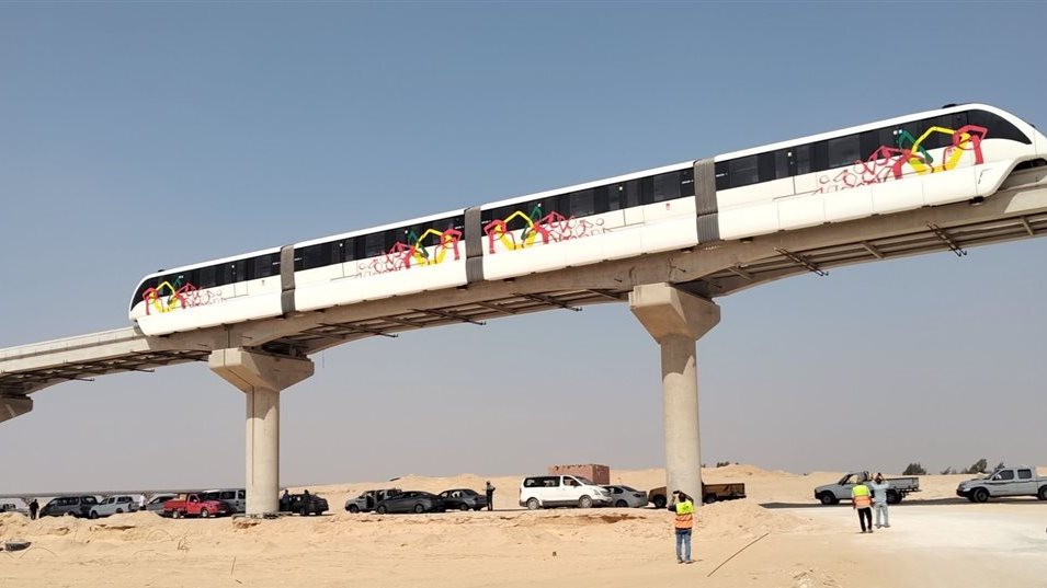 أعمال التشغيل التجريبي مونوريل غرب النيل