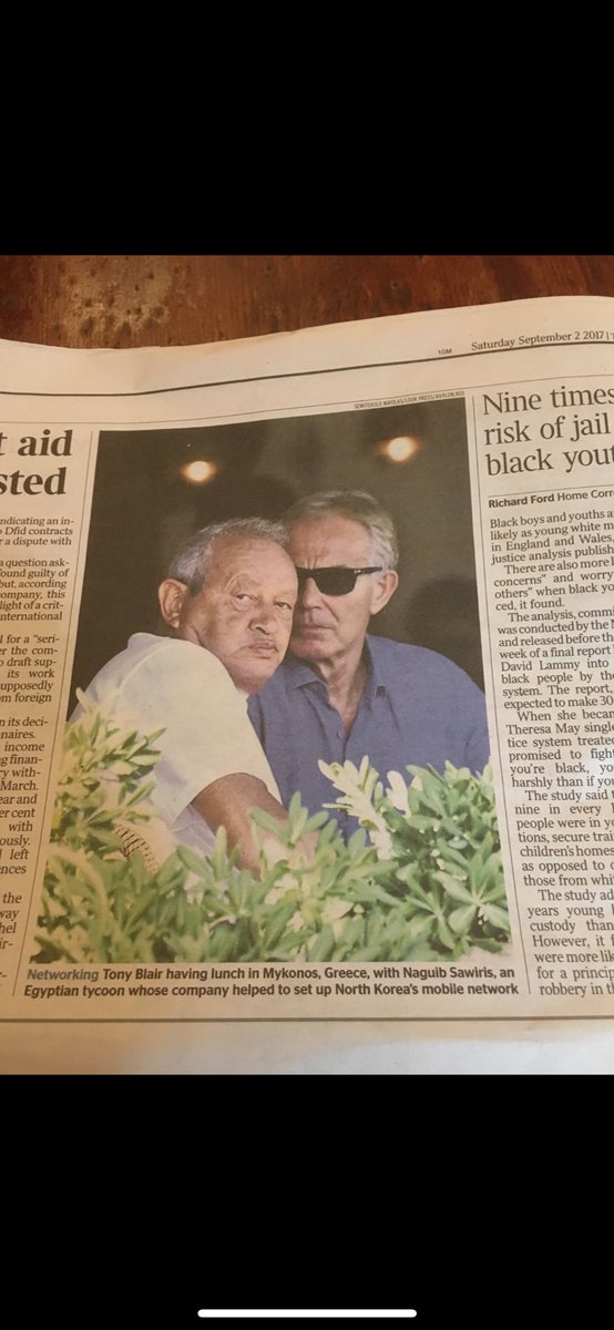 توني بلير ونجيب ساويرس