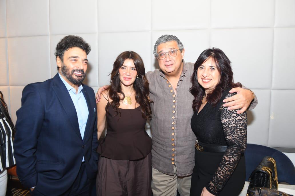 غادة عادل وماجد الكدواني وحميد الشاعري في العرض الخاص لفيلم فيها إيه يعني