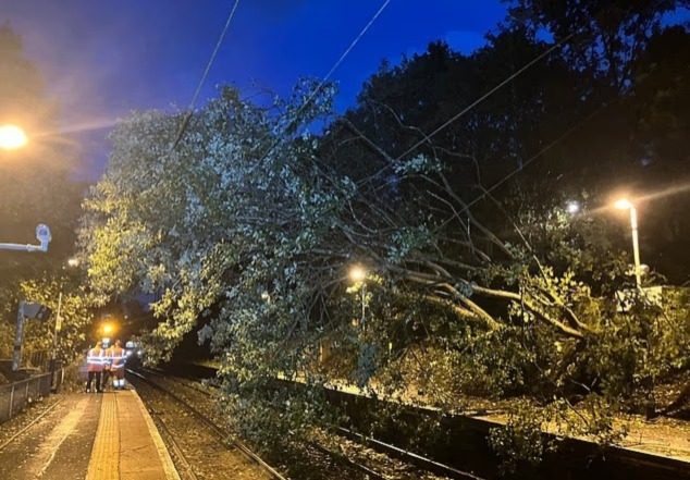 تأثير العاصفة إيمي في بريطانيا 