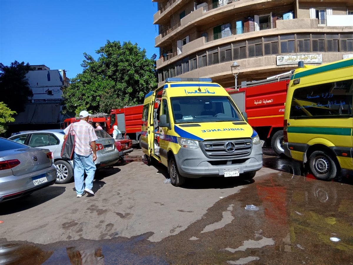 حريق بمحل اقمشة