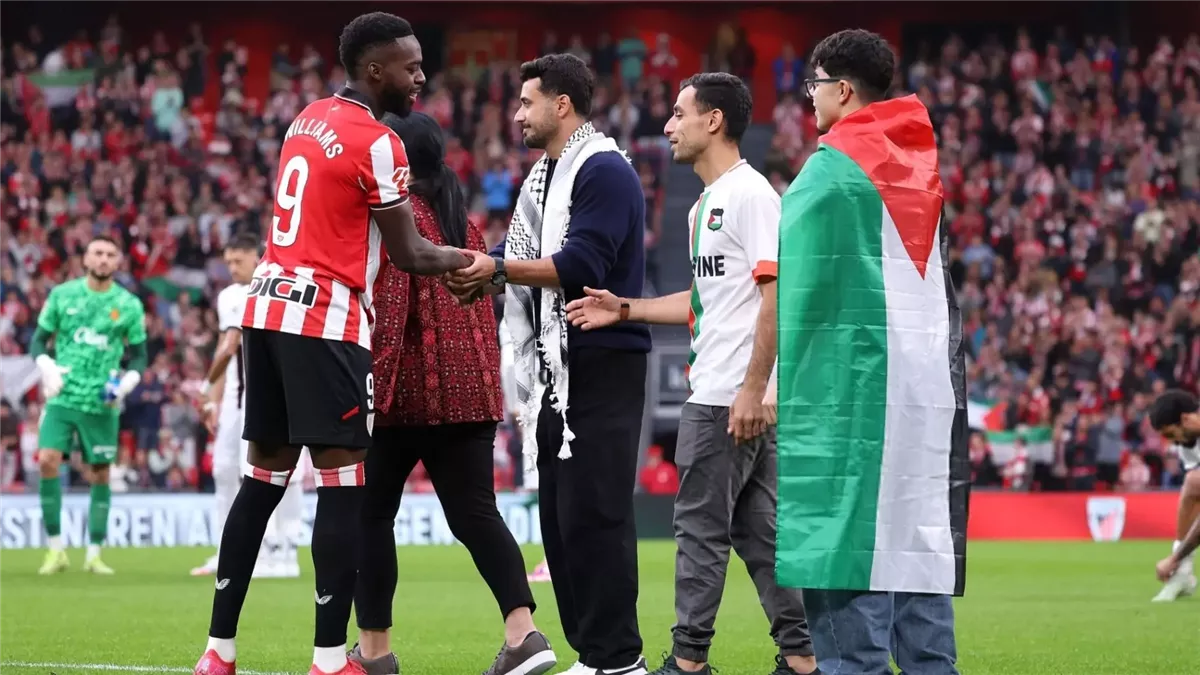 أتلتيك بلباو يكرم لاجئين غزة