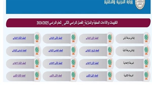 رابط تقييمات طلاب الصفوف الابتدائية الأسبوعية