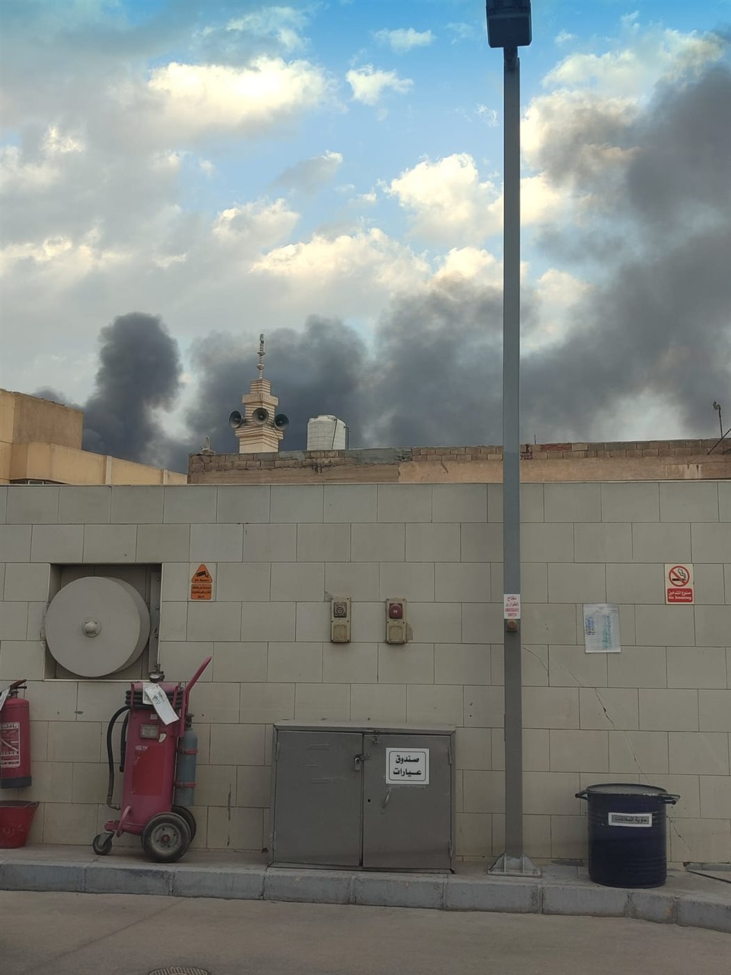 حريق في شارع المرسيدس بالحرفيين