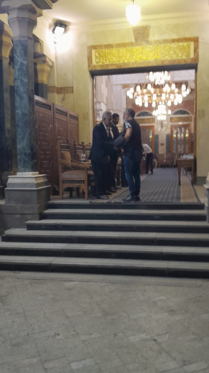 أشرف زكي وإيهاب فهمي في عزاء عمرو دوارة