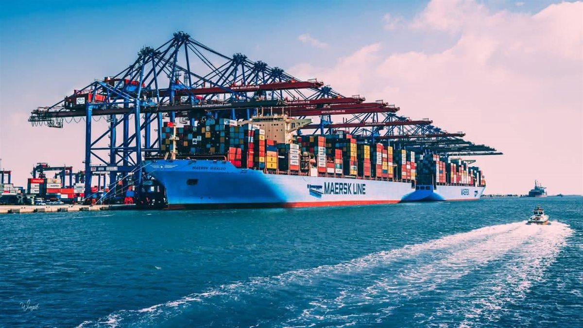 أحد الموانئ البحرية في مصر