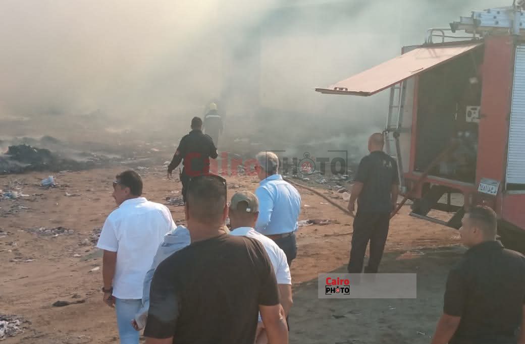 حريق منطقة الشادوف ببورسعيد 