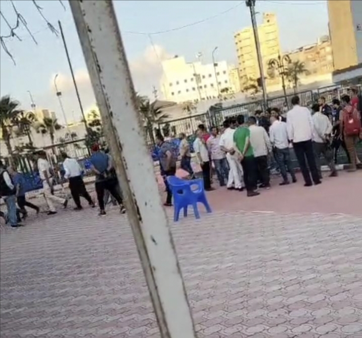 مشاجرة بين جماهير ولاعبي فريقي دمنهور وسبورتنج