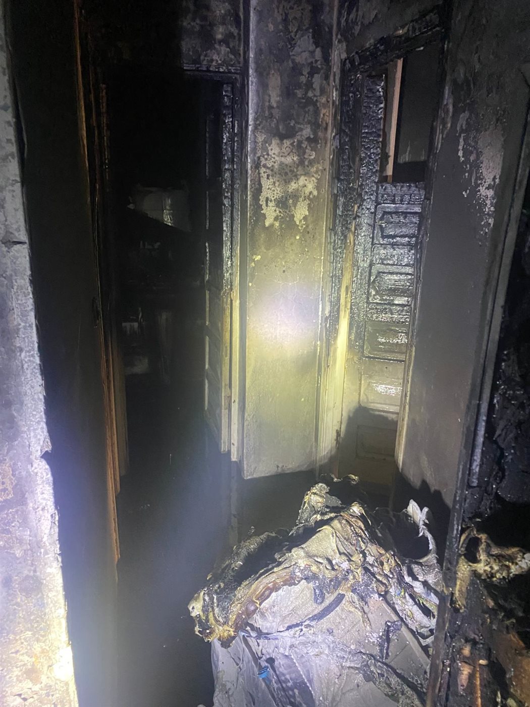 حريق شقة بالسلام