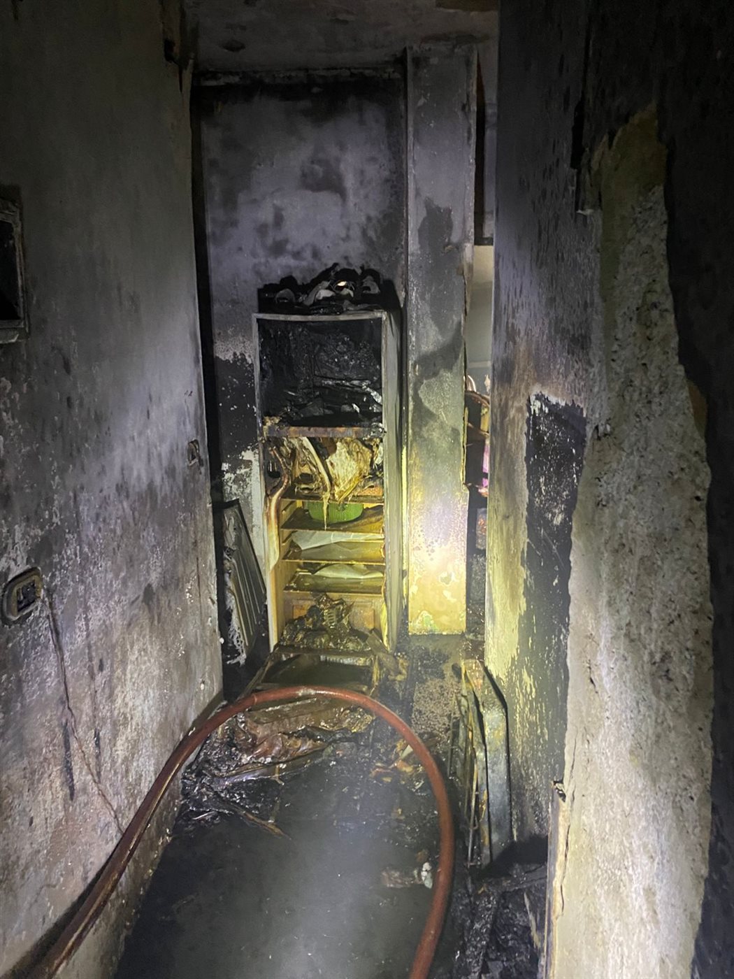 حريق شقة بالسلام