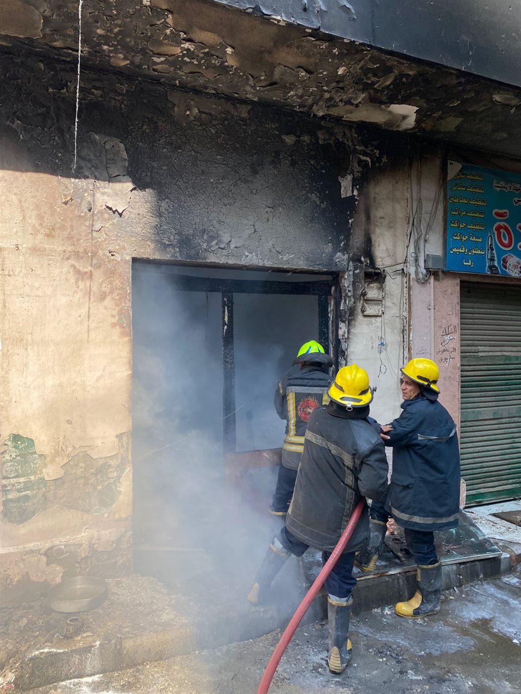 حريق محل حلاقة بالضاهر والحماية المدنية تسيطر