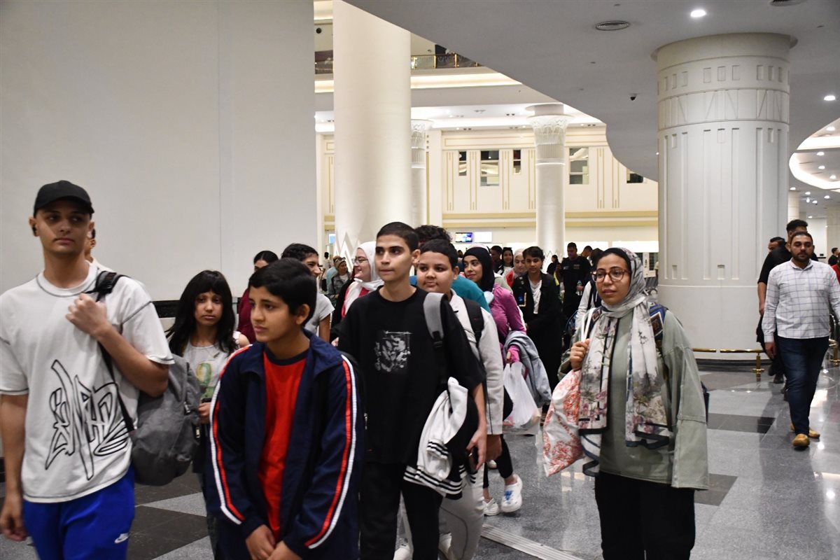 السكة الحديد تستقبل أطفال مستشفي 57357 بمحطة قطارات بشتيل