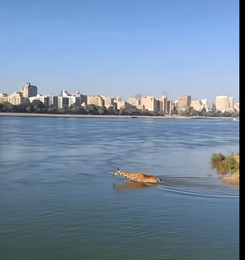حديقة الحيوان توضح حقيقة انتحار زرافة في نهر النيل