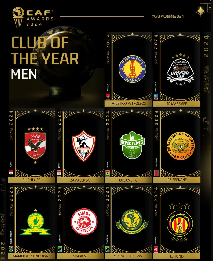 الأندية المرشحة لجائزة الأفضل لعام 2024