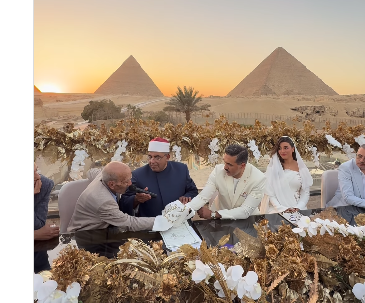 عقد قران المطربة هايدي موسى على المذيع محمد غانم|صور