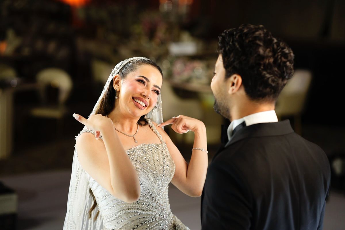 الصور الأولى من حفل زفاف أحمد جمال وفرح الموجي