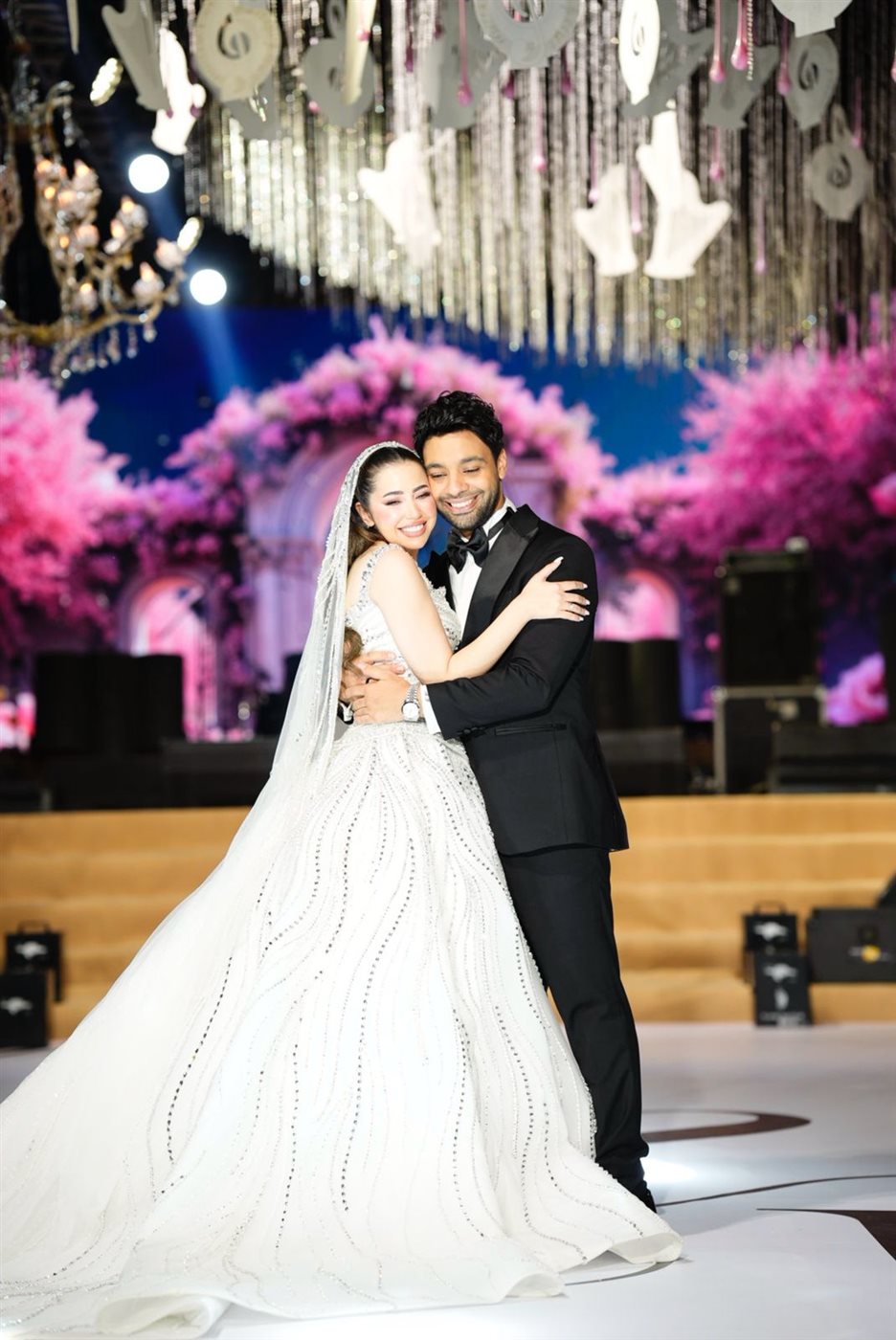 الصور الأولى من حفل زفاف أحمد جمال وفرح الموجي