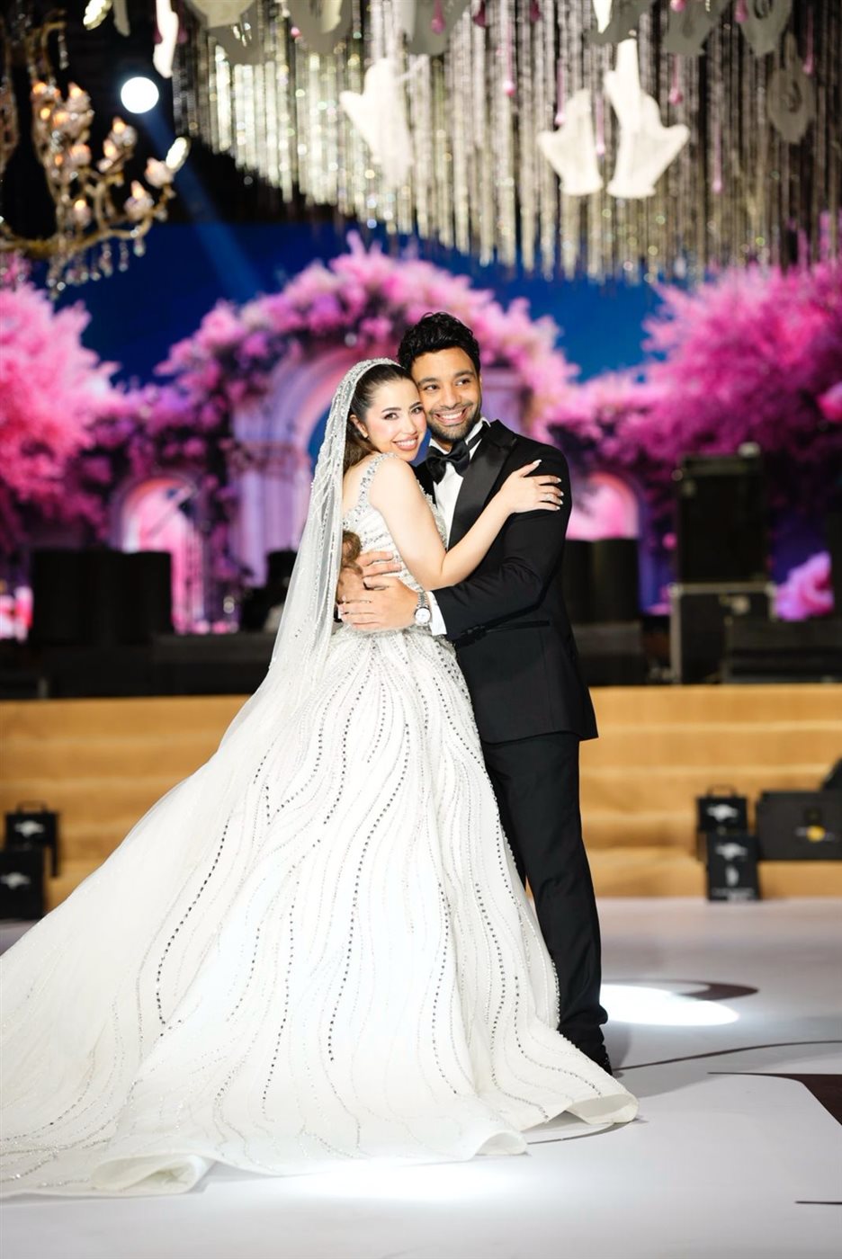 الصور الأولى من حفل زفاف أحمد جمال وفرح الموجي