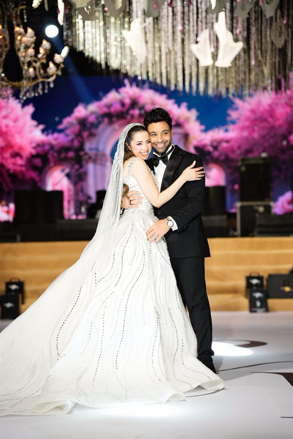 الصور الأولى من حفل زفاف أحمد جمال وفرح الموجي