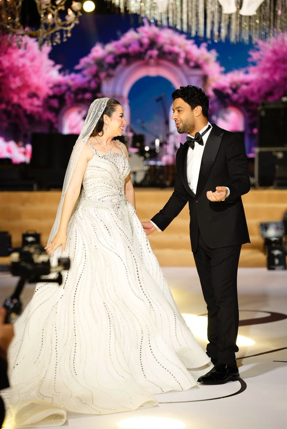 الصور الأولى من حفل زفاف أحمد جمال وفرح الموجي