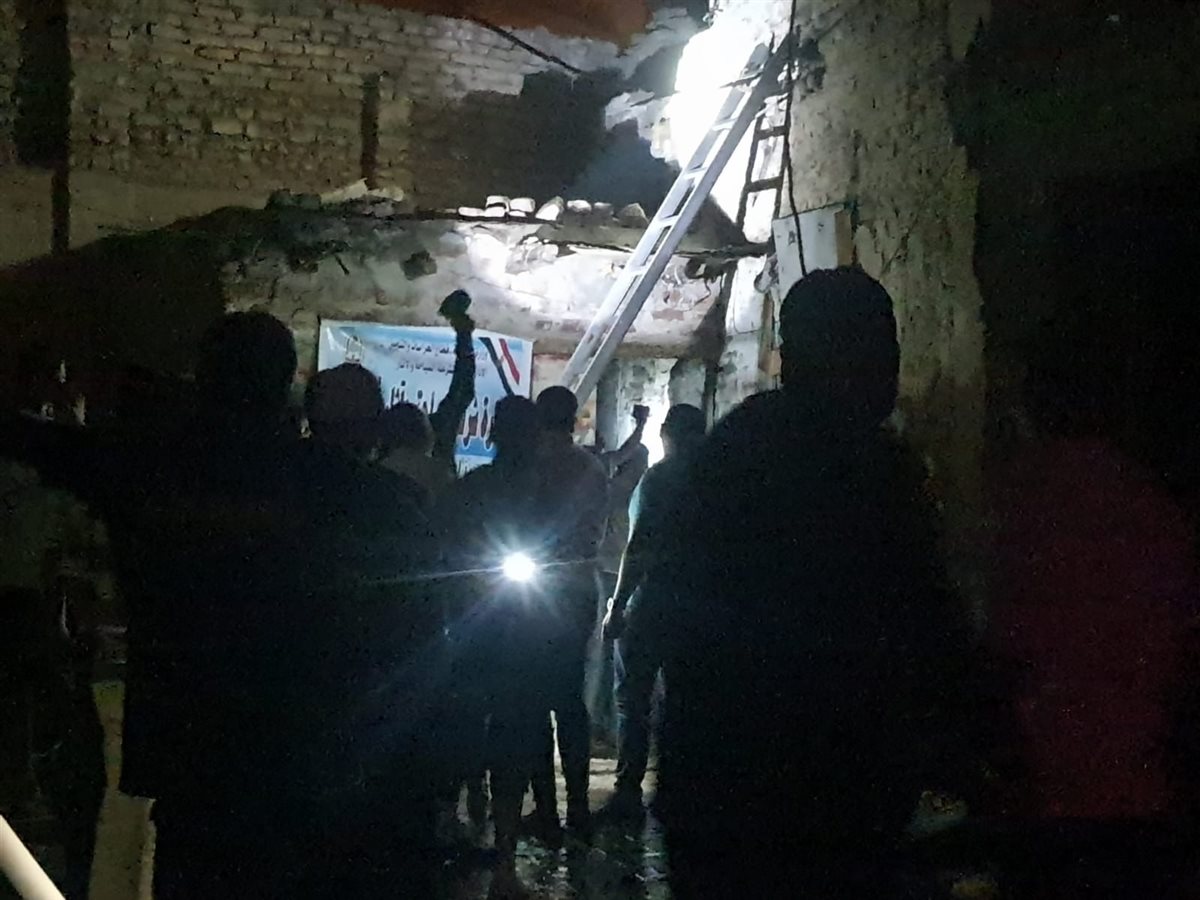 حريق في منزل بالطوب اللبن في الأقصر