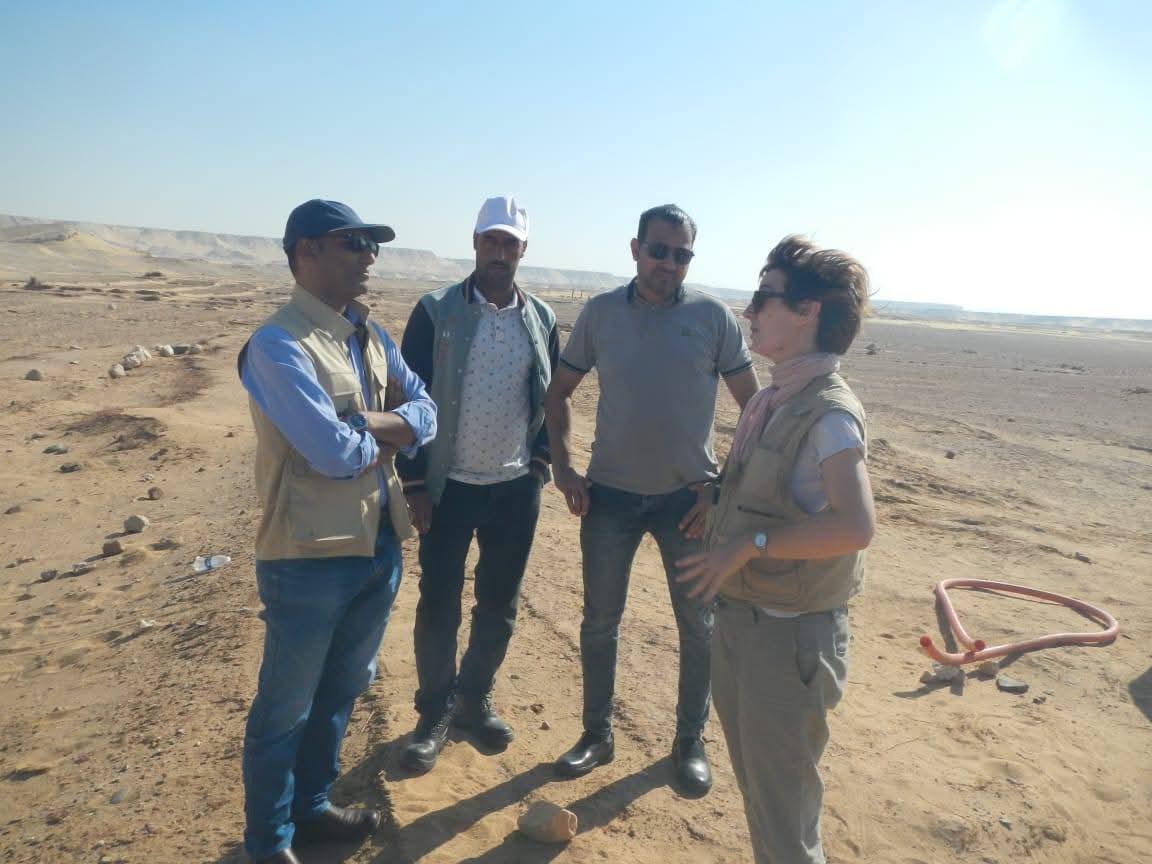 أعمال المسح الأثري والترميمات لمنطقة الدير الاثرية