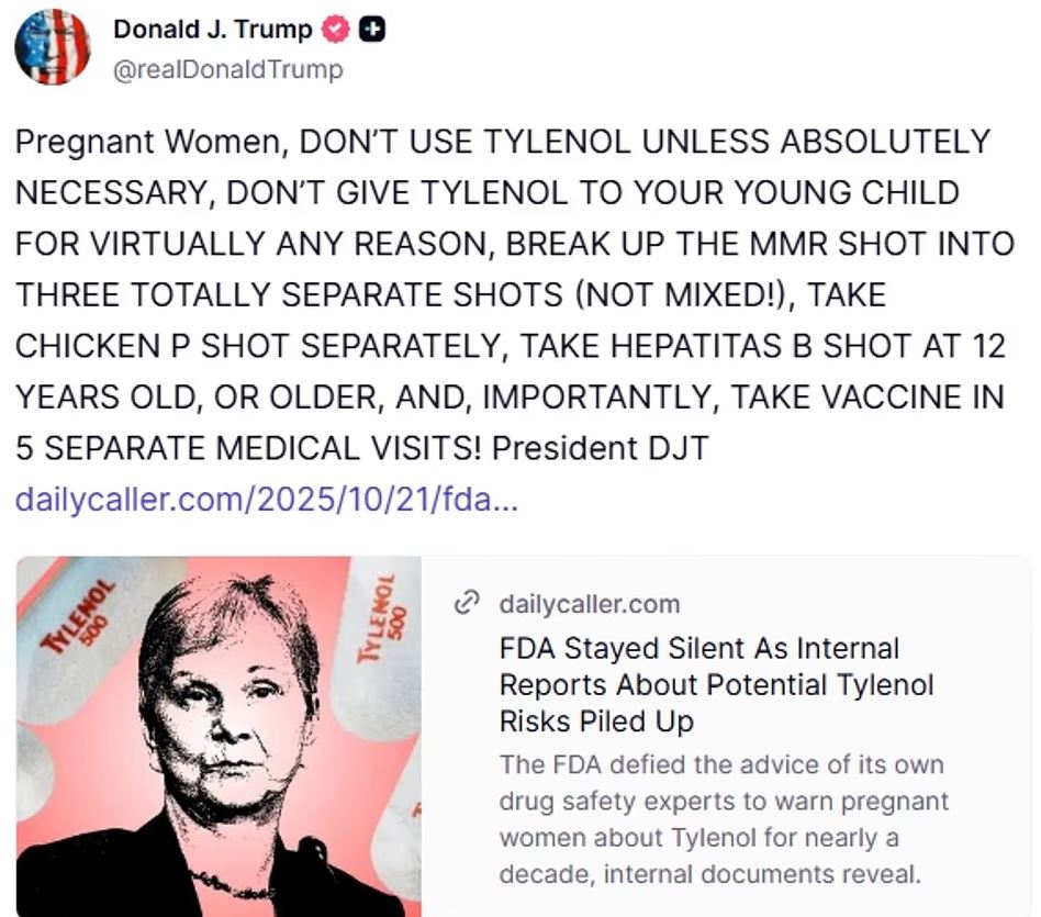 منشور ترامب الجديد