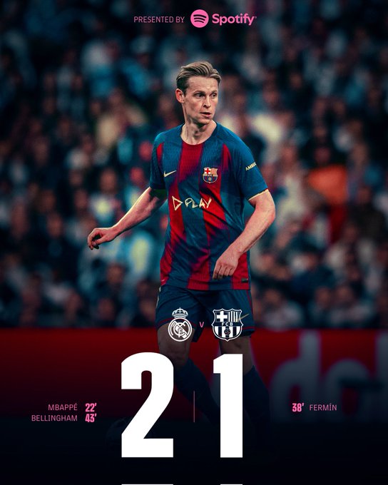 نتيجة مباراة برشلونة وريال مدريد