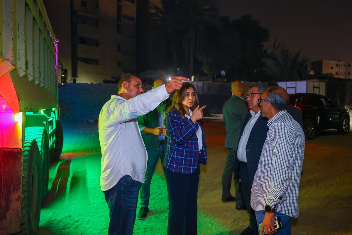 جولة ليلية لوزيرة البيئة لتفقد المنطقة المحيطة بالمتحف المصرى الكبير