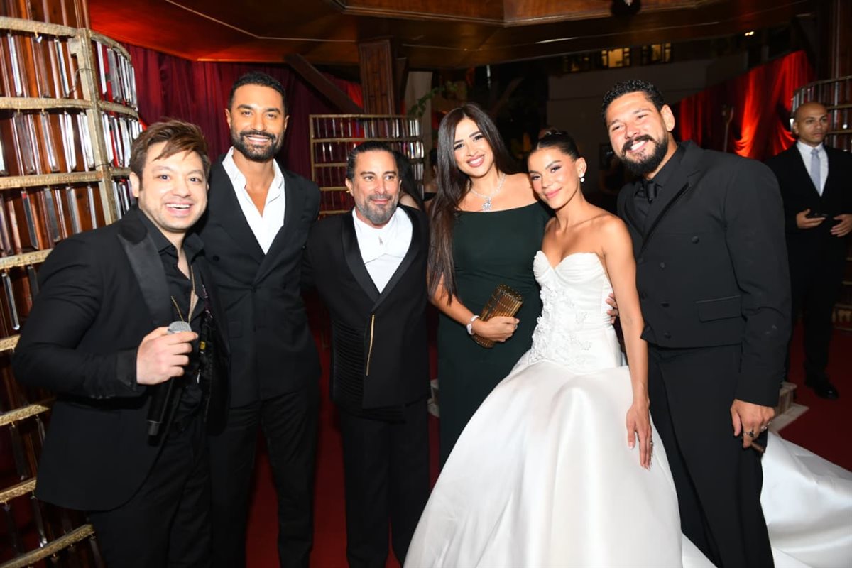 <strong>نجوم الفن في حفل زفاف المخرج هادي الباجوري وهايدي خالد</strong>