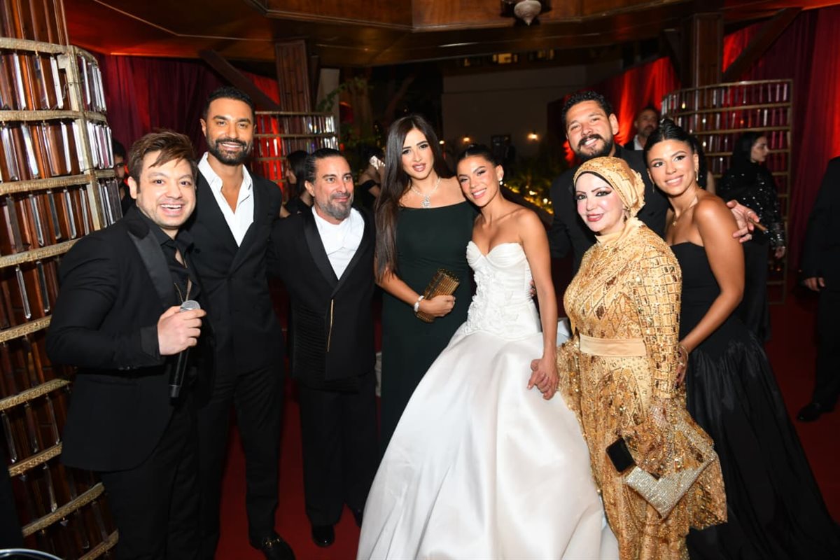<strong>نجوم الفن في حفل زفاف المخرج هادي الباجوري وهايدي خالد</strong>