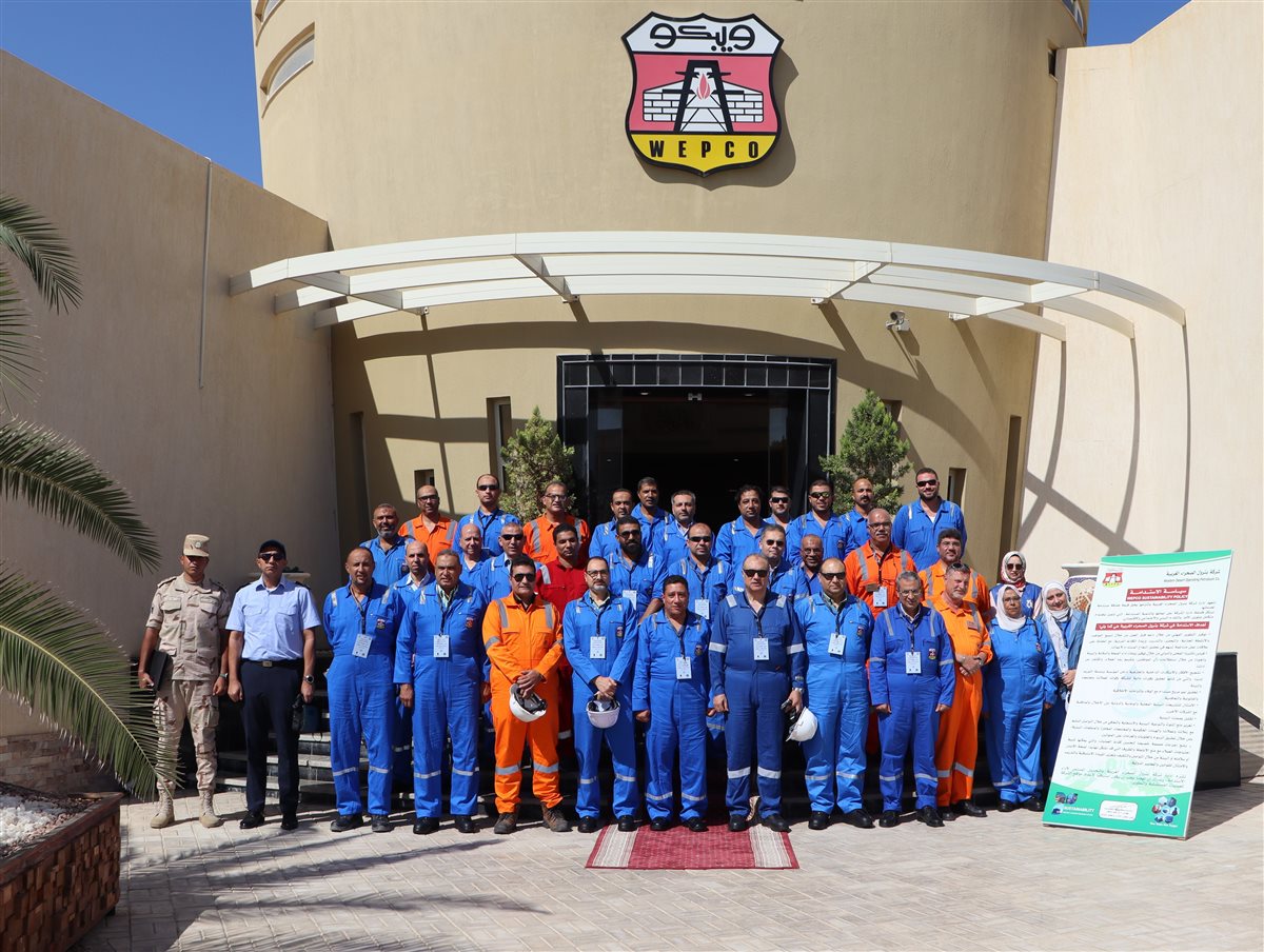 جانب محاكاة مكافحة التلوث بالبحر المتوسط في ميناء الحمراء البترولي بالعلمين الجديدة