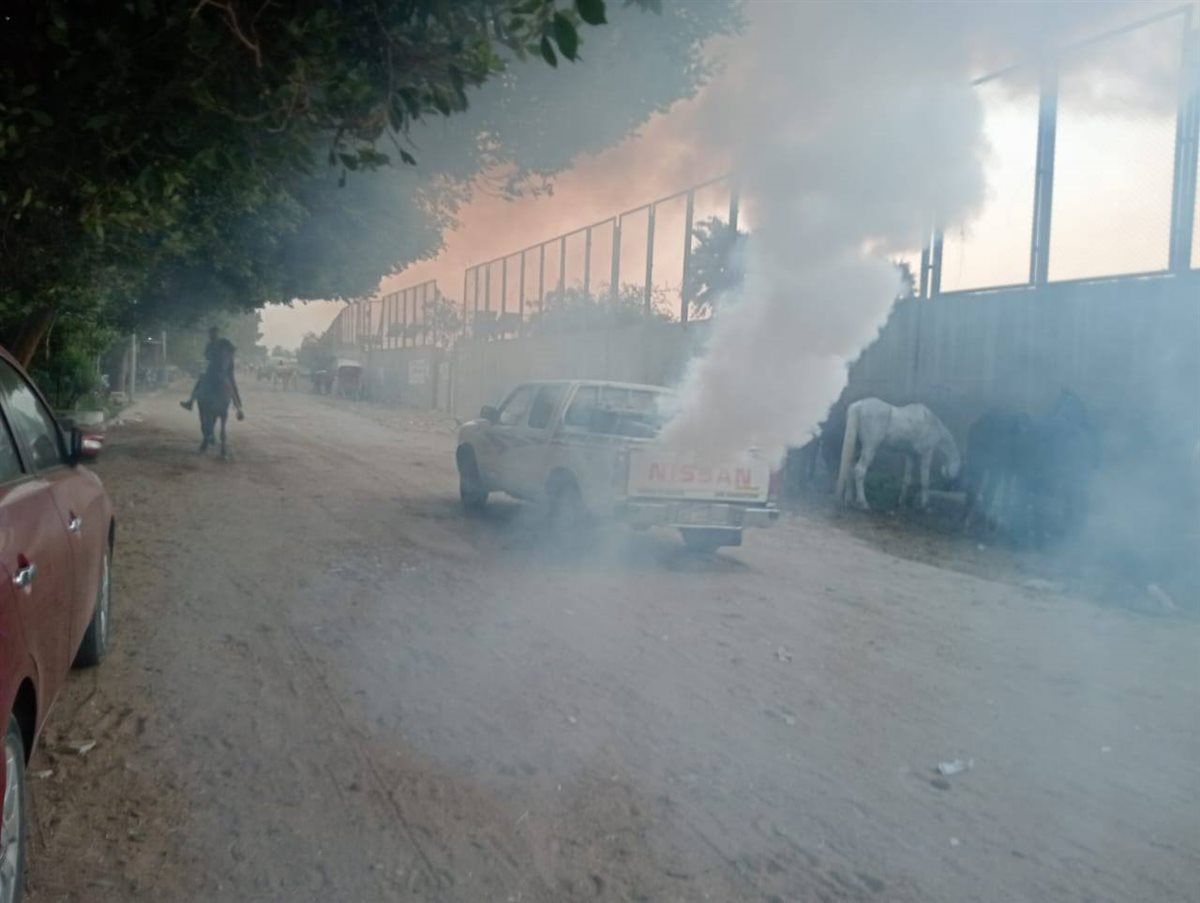 جانب من أعمال الرش البيئي