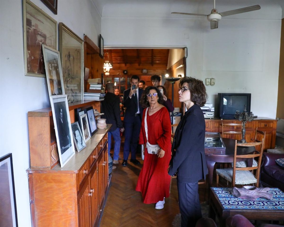 وزيرة الثقافة الفرنسية في ستوديوهات يوسف شاهين 