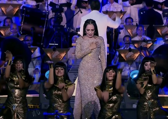 شريهان من حفل افتتاح المتحف المصري الكبير