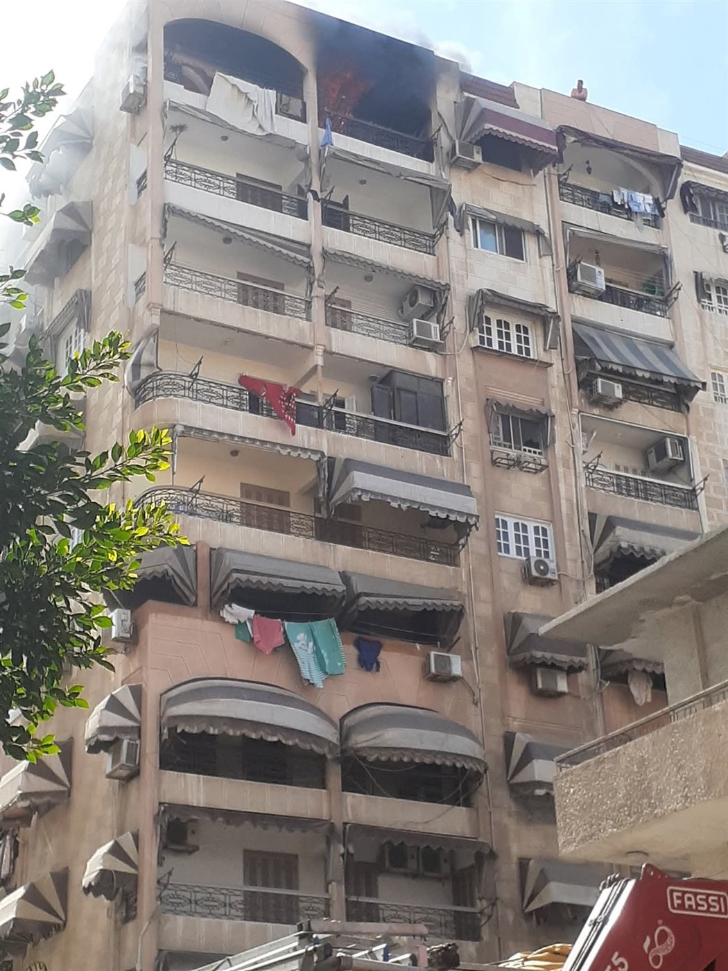 حريق وحدة سكنية ببورسعيد 