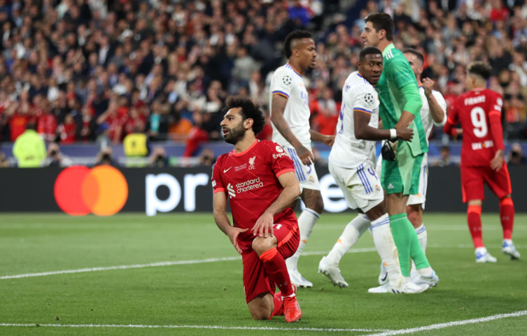 <strong>محمد صلاح من مباراة ريال مدريد وليفربول</strong>