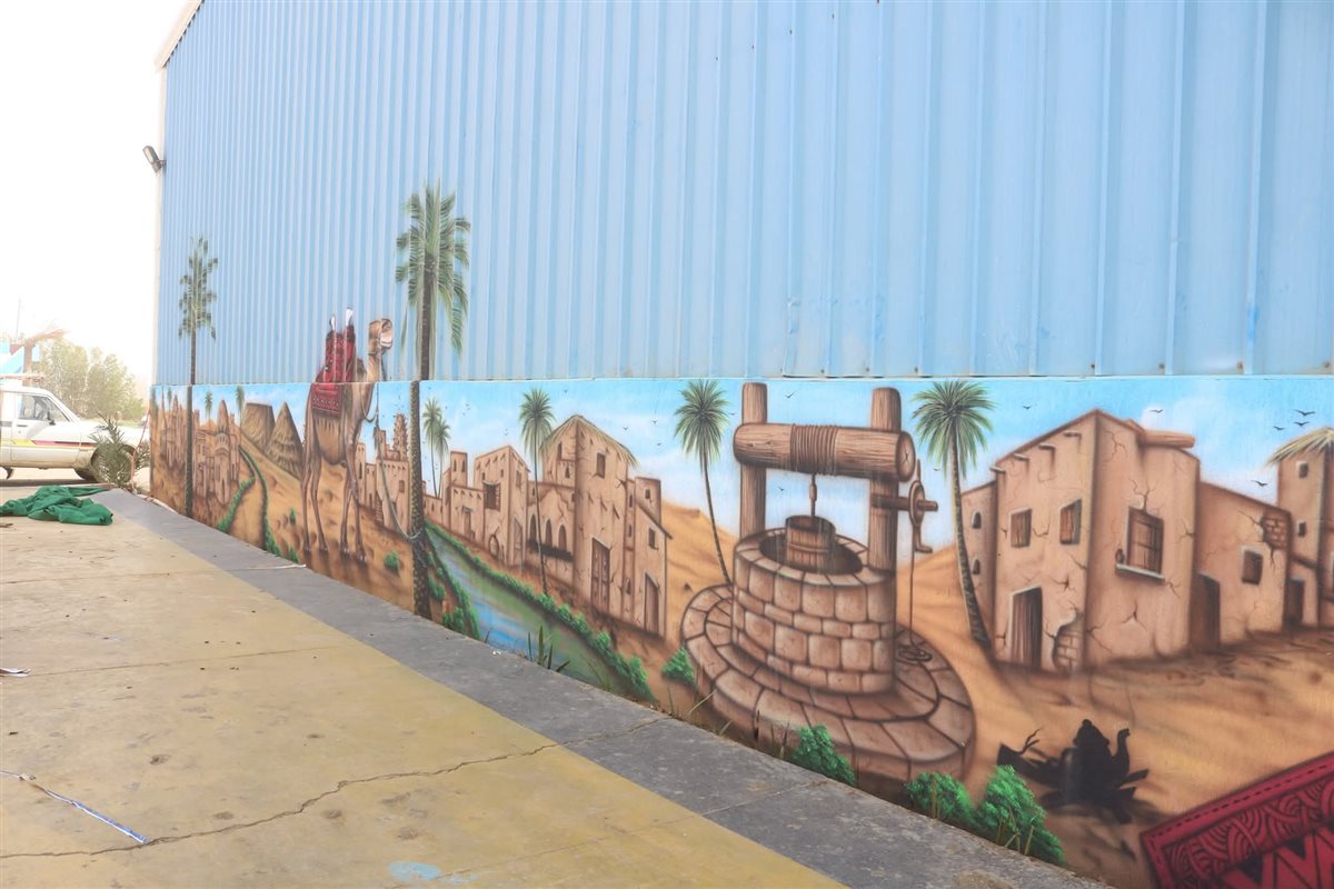 جانب من تجهيز المهرجان