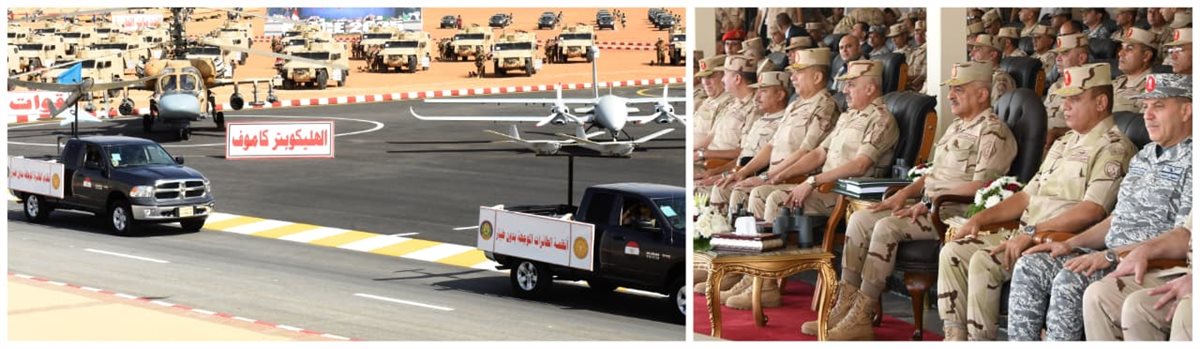 وزير الدفاع يشهد إجراءات تفتيش الحرب لأحد تشكيلات المنطقة المركزية العسكرية