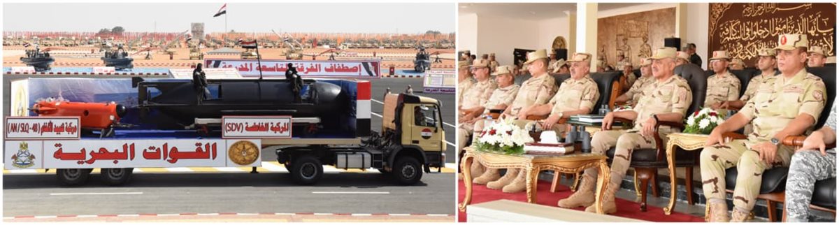 وزير الدفاع يشهد إجراءات تفتيش الحرب لأحد تشكيلات المنطقة المركزية العسكرية