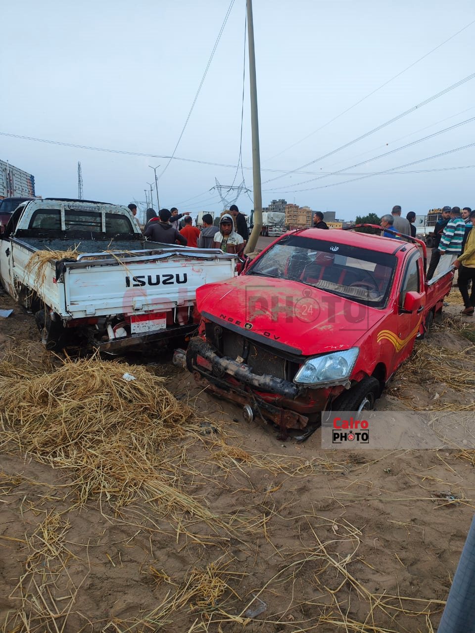 جانب من حادث التصادم 