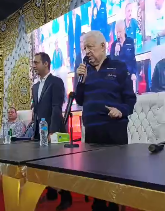 مرتضى منصور خلال المؤتمر الختامي لنجلة أحمد