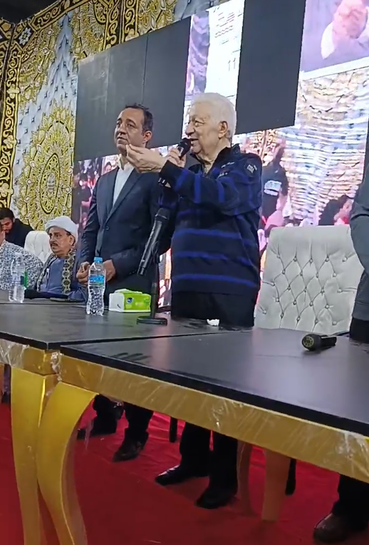 مرتضى منصور خلال المؤتمر الختامي لنجلة أحمد