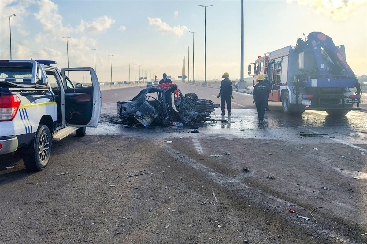 احتراق سيارة